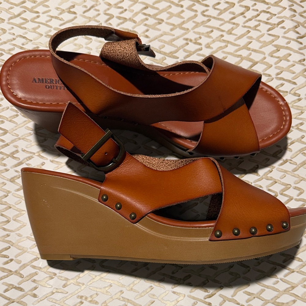 Open Box..American Eagle Faux Leather Wedges